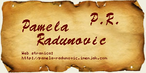 Pamela Radunović vizit kartica